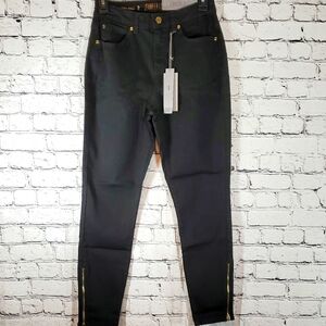 Jennifer Lopez Black and Gold High Rise Skinny Jeans Size 4 NWT